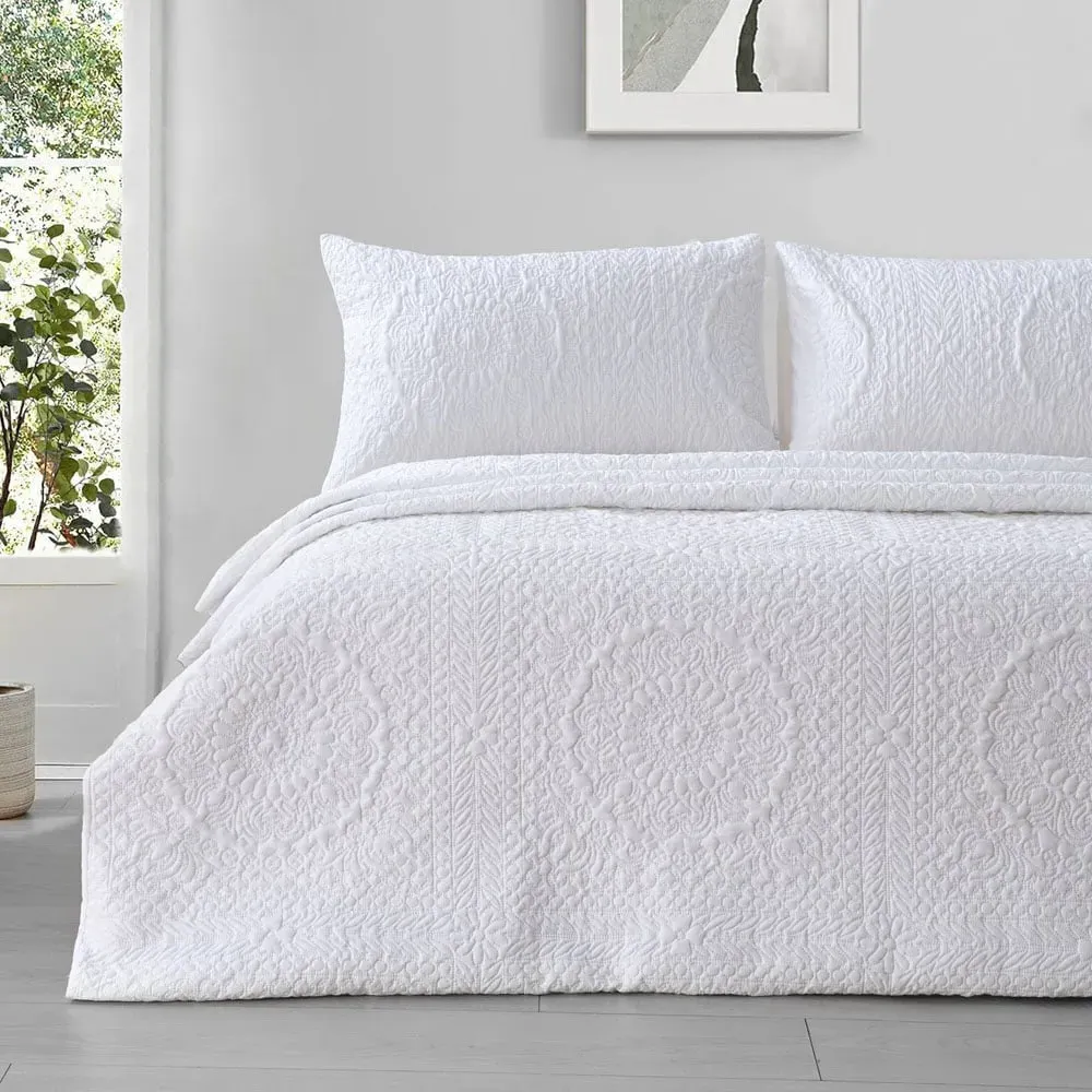 Winchester Bedspread Set - White