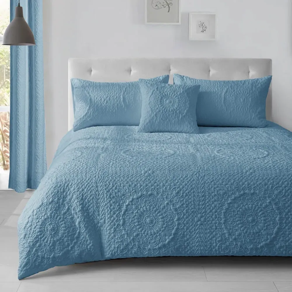 Winchester Double Duvet Set - Ocean Blue