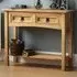 Corona 2 Drawer Console Table with Shelf - Brown, Pine