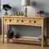 Corona 3 Drawer Console Table with Shelf - Brown, Pine