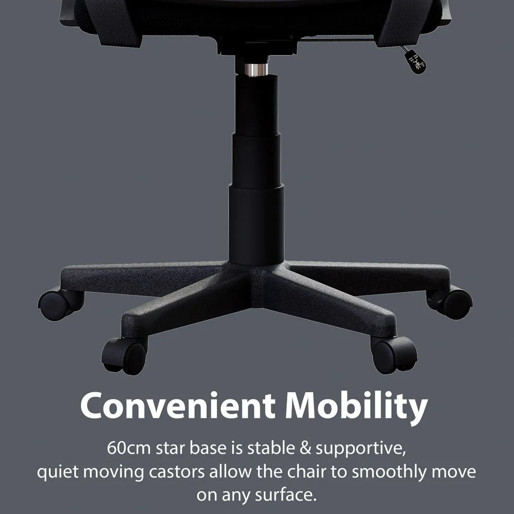 Airdrie Mesh Office Chair with Adjustable Height - Black