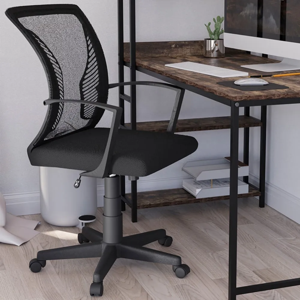 Airdrie Mesh Office Chair with Adjustable Height - Black image