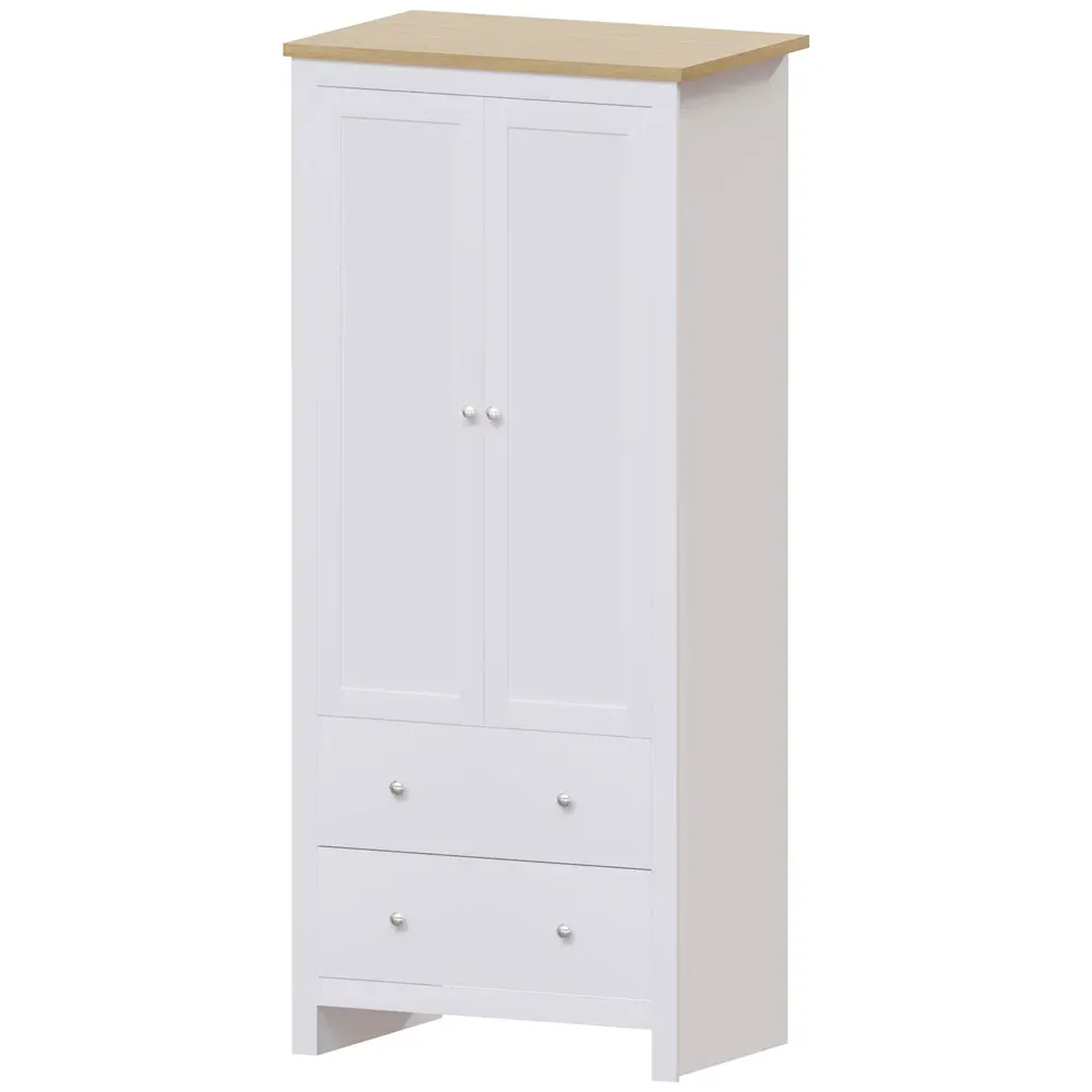Arlington 2 Door 2 Drawer Wardrobe - White