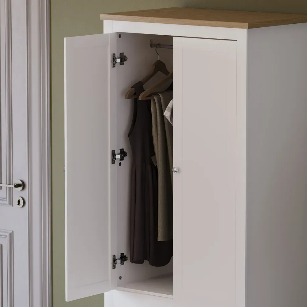 Arlington 2 Door 2 Drawer Wardrobe - White