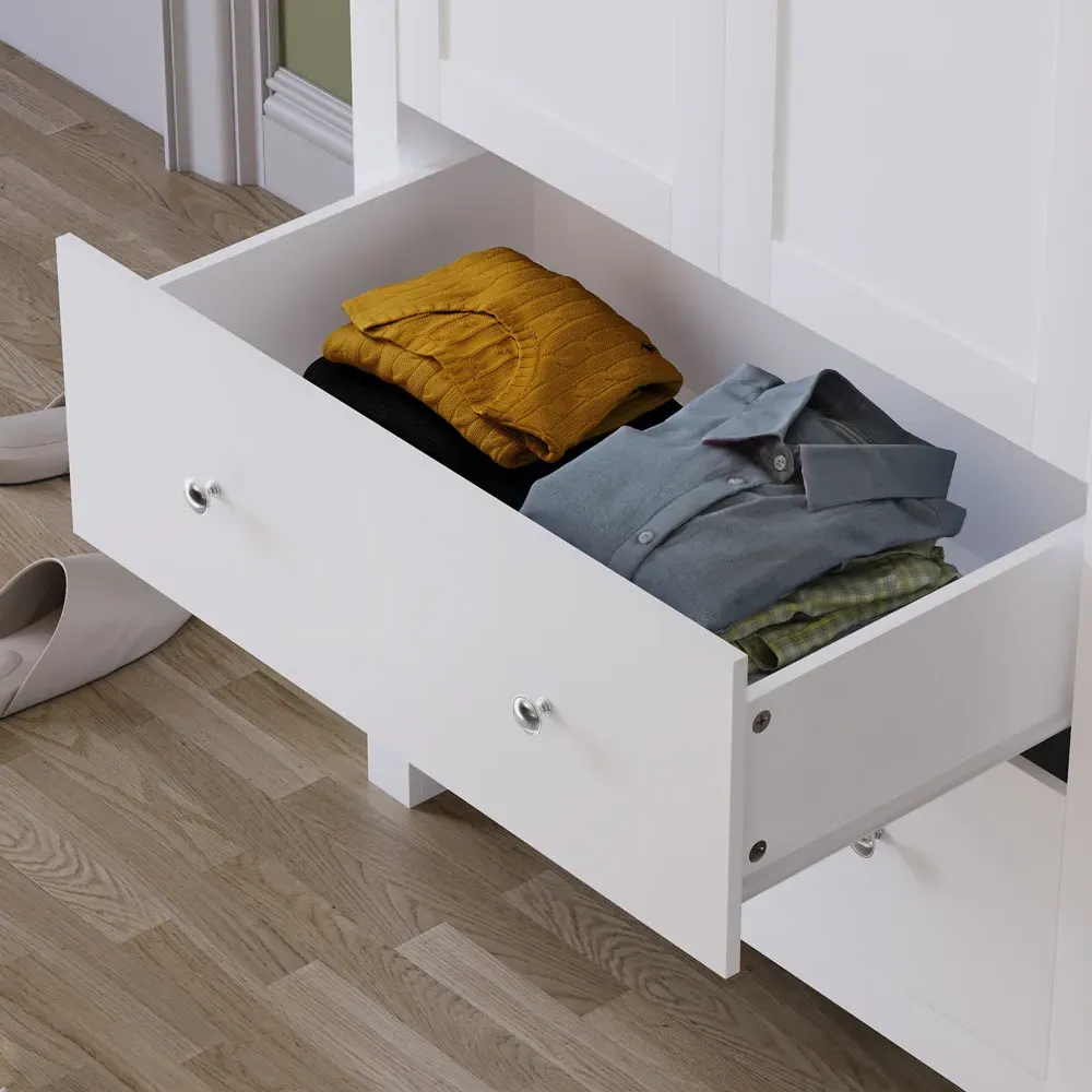 Arlington 2 Door 2 Drawer Wardrobe - White