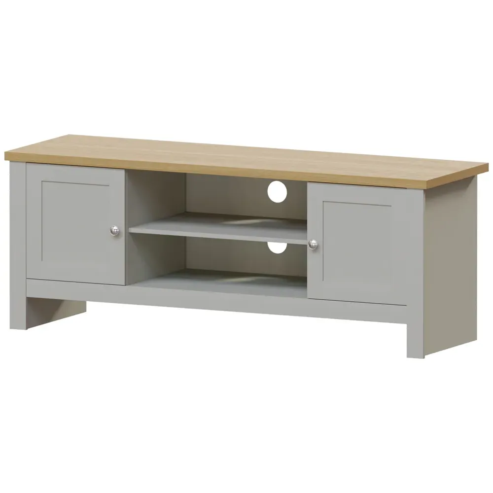 Arlington 2 Door TV Unit with Storage - Grey