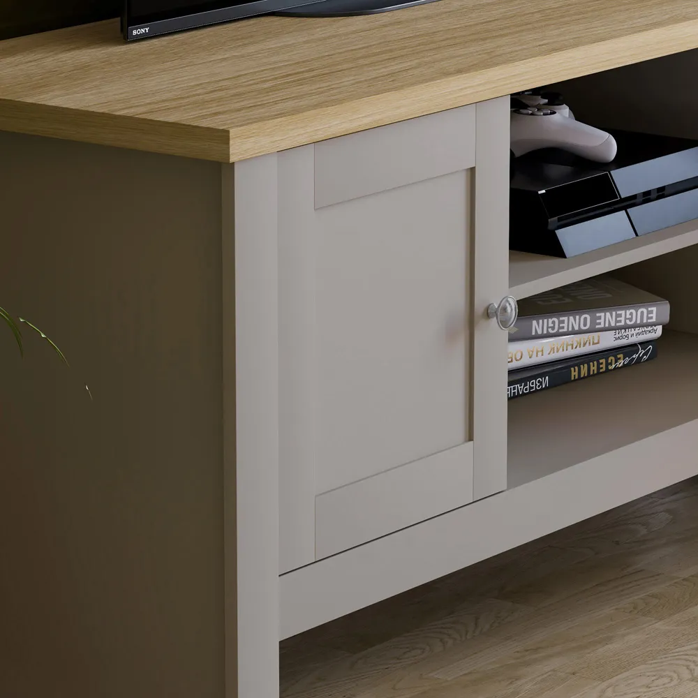 Arlington 2 Door TV Unit with Storage - Grey