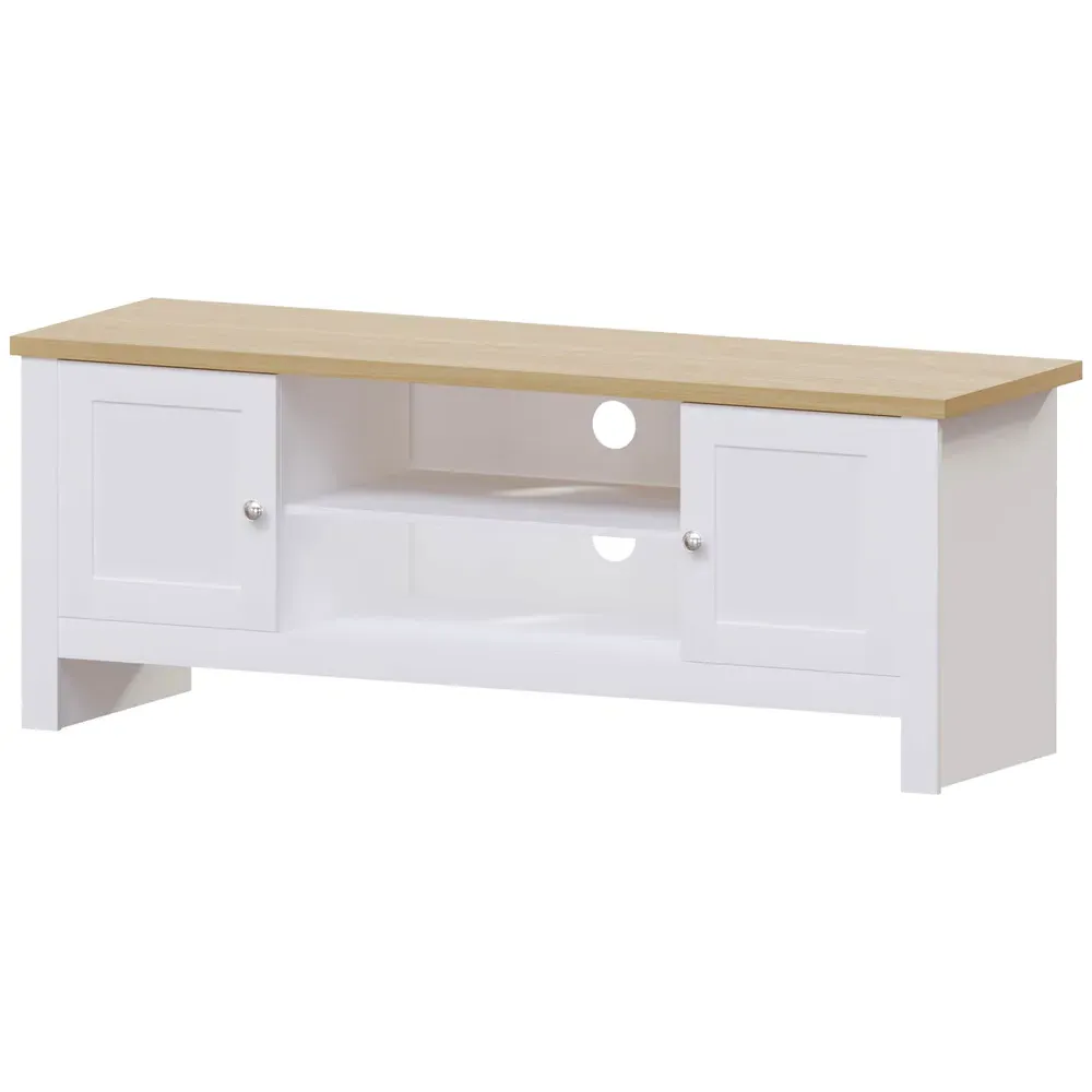 Arlington 2 Door TV Unit with Storage - White