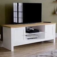 Arlington 2 Door TV Unit with Storage - White