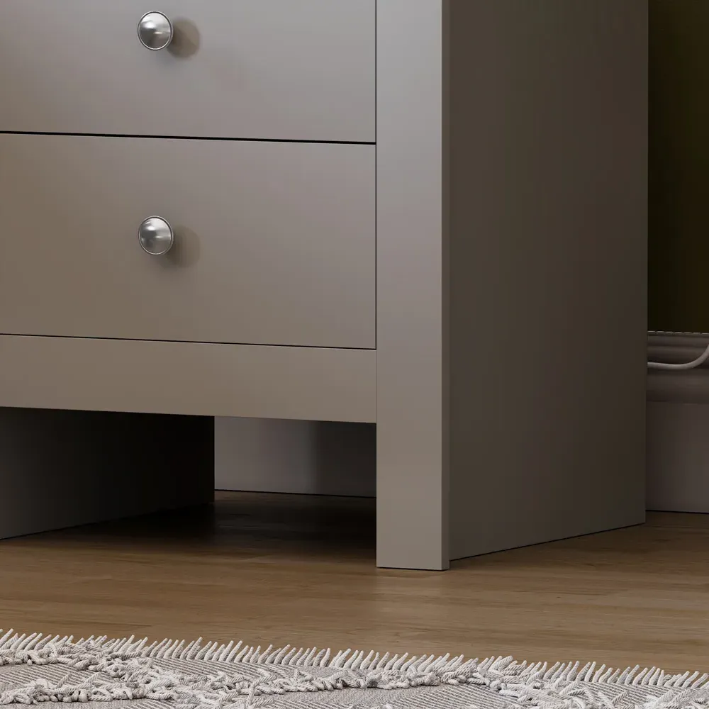 Arlington 2 Drawer Bedside Table - Grey