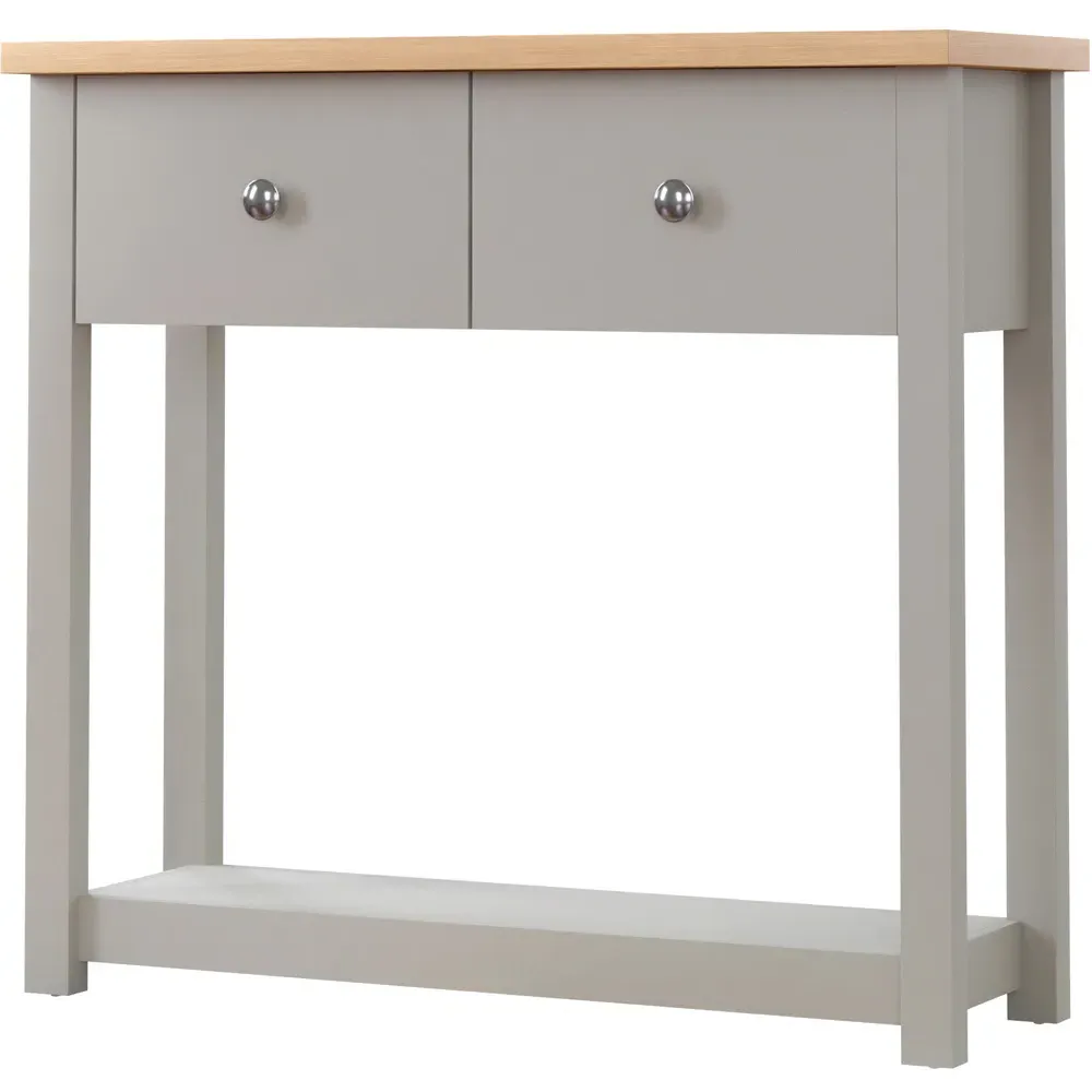 Arlington 2 Drawer Console Table - Grey, Oak