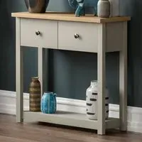 Arlington 2 Drawer Console Table - Grey, Oak