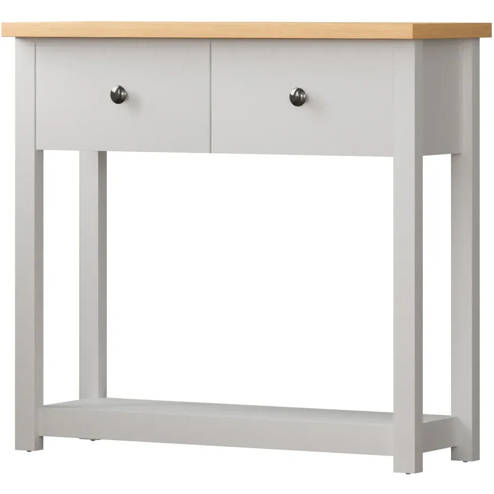 Arlington 2 Drawer Console Table - White, Oak