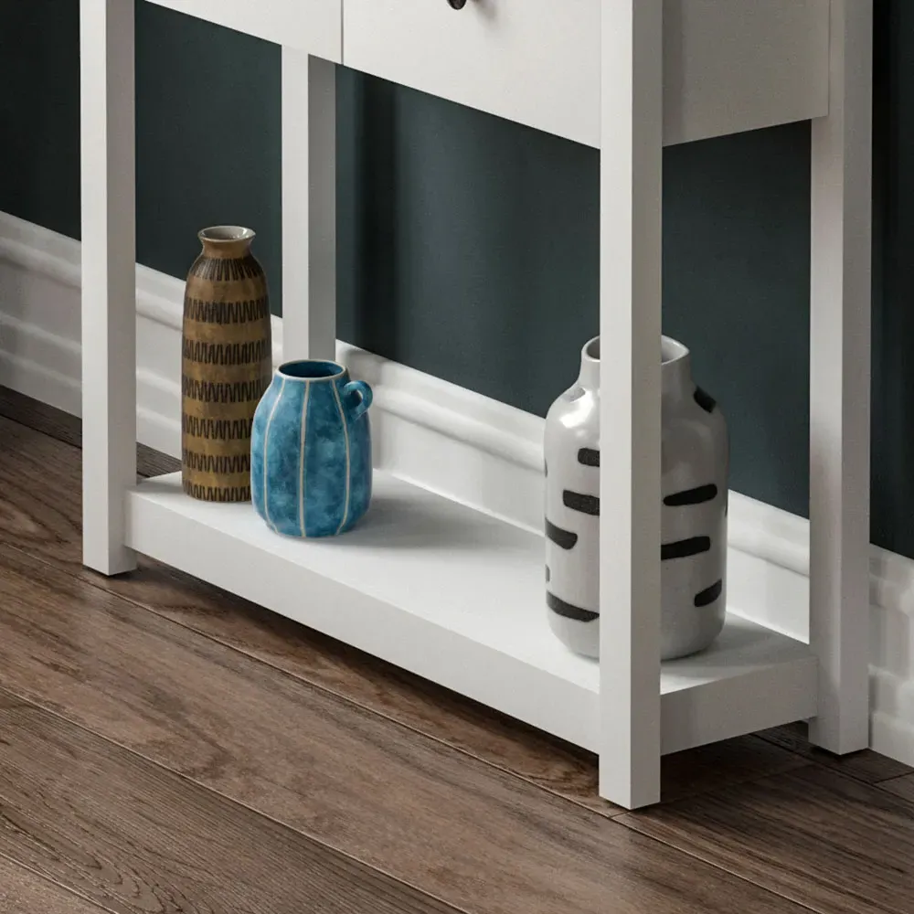 Arlington 2 Drawer Console Table - White, Oak