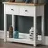 Arlington 2 Drawer Console Table - White, Oak