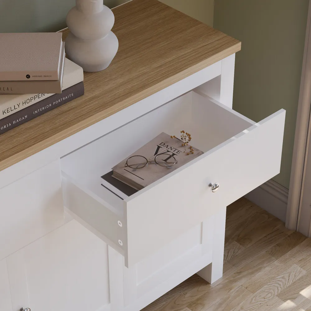 Arlington 3 Door 2 Drawer Sideboard - White