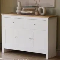 Arlington 3 Door 2 Drawer Sideboard - White