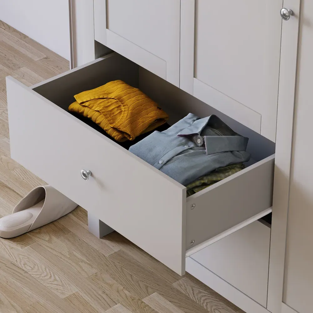 Arlington 3 Door 2 Drawer Wardrobe - Grey