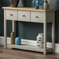 Arlington 3 Drawer Console Table - Grey, Oak