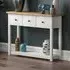 Arlington 3 Drawer Console Table - White, Oak
