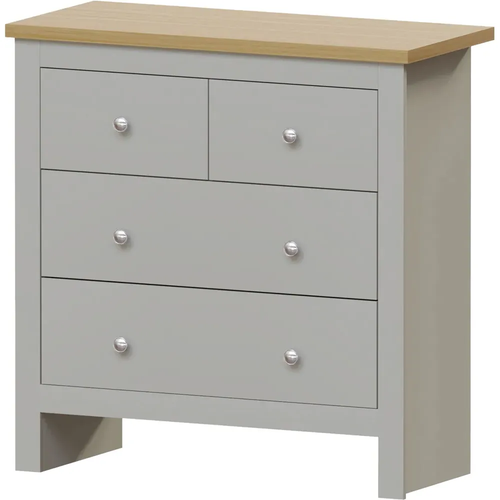 Arlington 4 Drawer Shaker Chest of Drawers - Grey