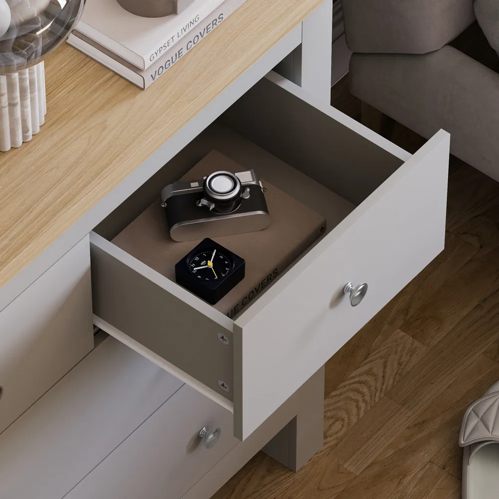 Arlington 4 Drawer Shaker Chest of Drawers - Grey