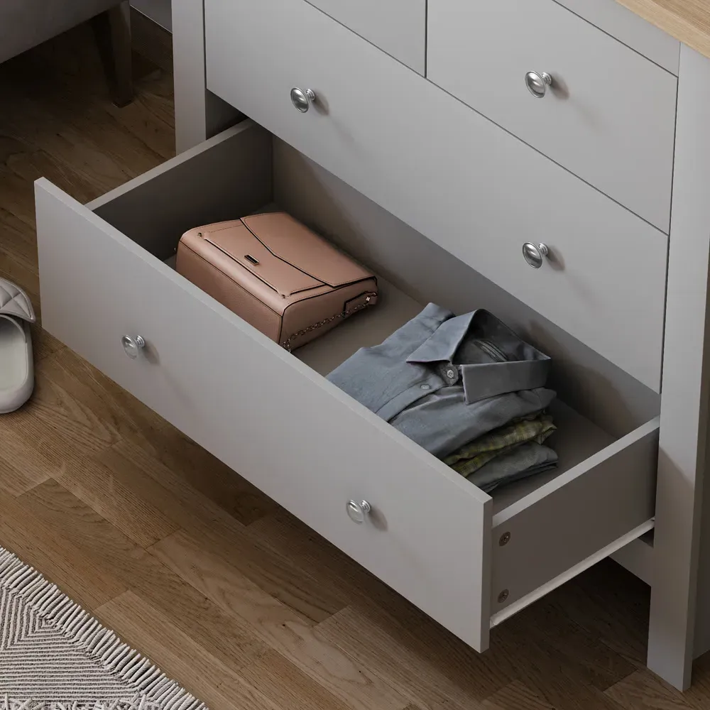 Arlington 4 Drawer Shaker Chest of Drawers - Grey