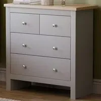 Arlington 4 Drawer Shaker Chest of Drawers - Grey