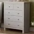 Arlington 5 Drawer Shaker Chest of Drawers - Grey