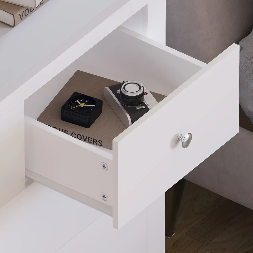 Arlington 5 Drawer Shaker Chest of Drawers - White