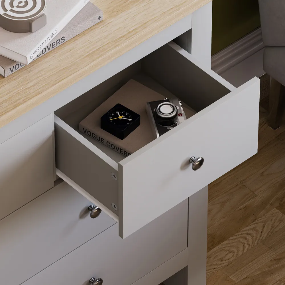 Arlington 7 Drawer Shaker Chest of Drawers - Grey