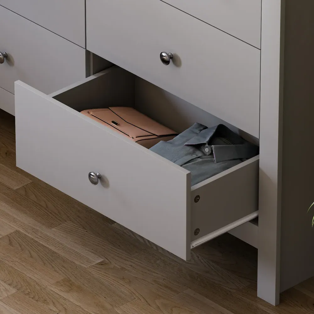 Arlington 7 Drawer Shaker Chest of Drawers - Grey