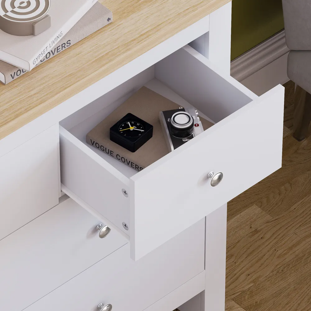 Arlington 7 Drawer Shaker Chest of Drawers - White