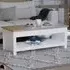 Arlington Coffee Table with Shelf - White
