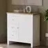 Arlington Single Door 3 Drawer Sideboard - White