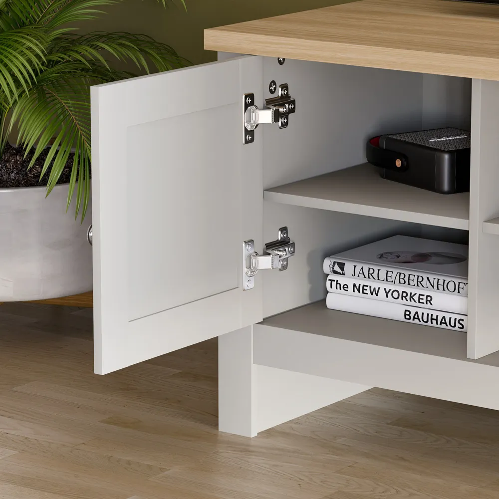 Arlington Single Door TV Unit with Storage - Grey