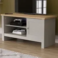 Arlington Single Door TV Unit with Storage - Grey