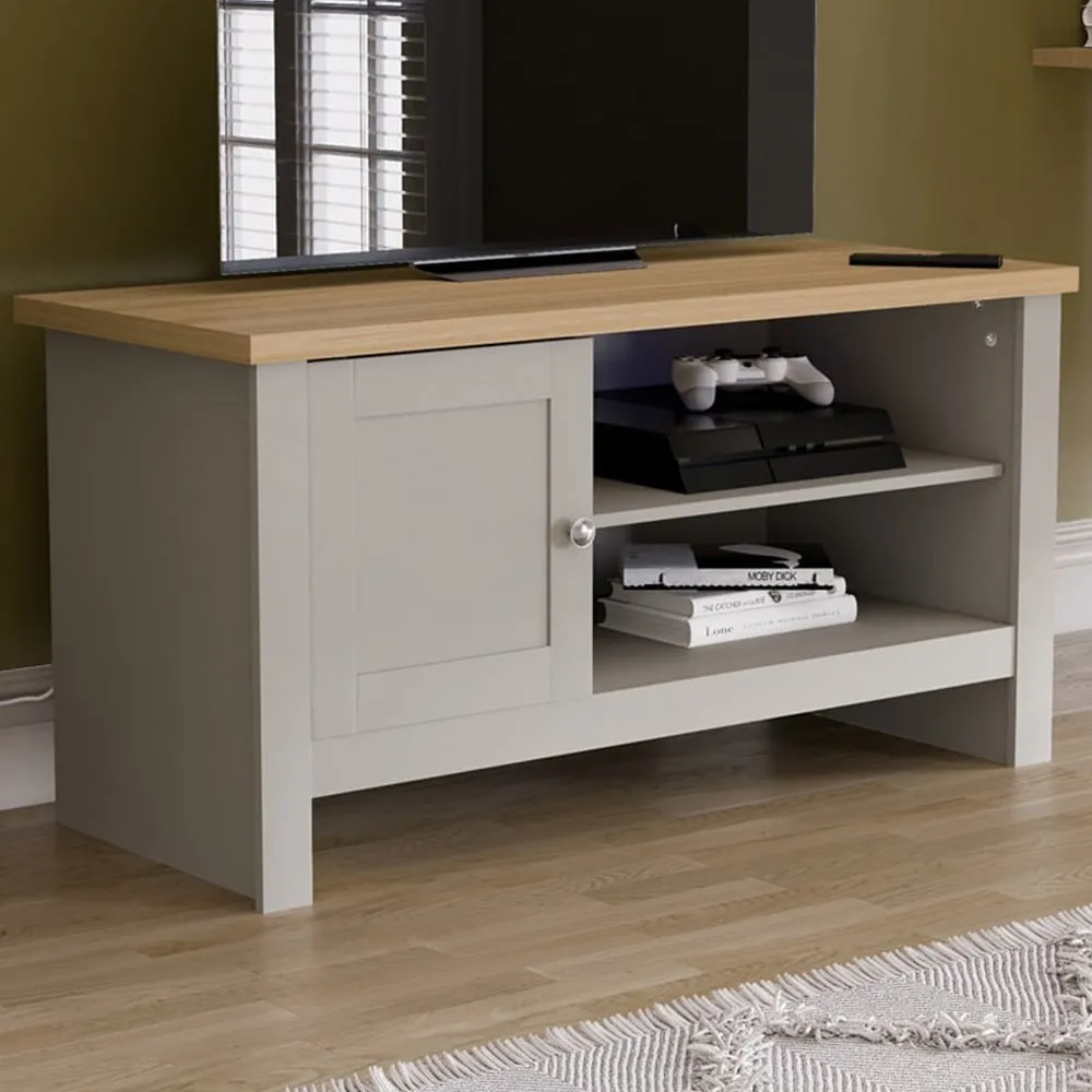 Arlington Single Door TV Unit with Storage - Grey image
