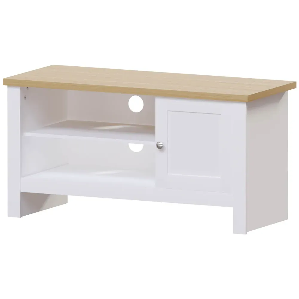 Arlington Single Door TV Unit with Storage - White