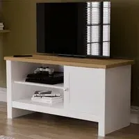 Arlington Single Door TV Unit with Storage - White