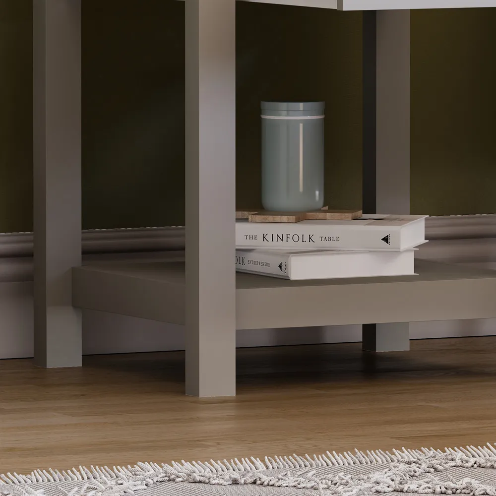 Arlington Single Drawer Bedside Table - Grey