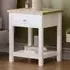 Arlington Single Drawer Bedside Table - White