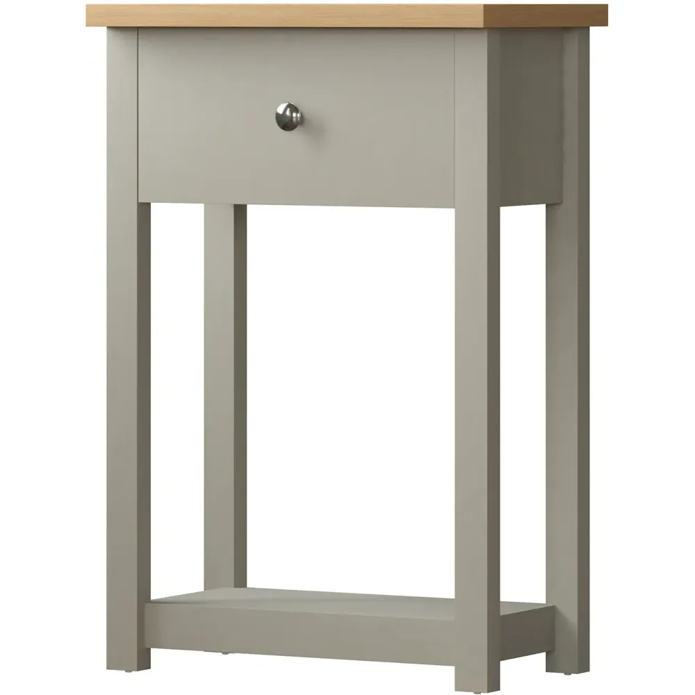 Arlington Single Drawer Console Table - Grey, Oak