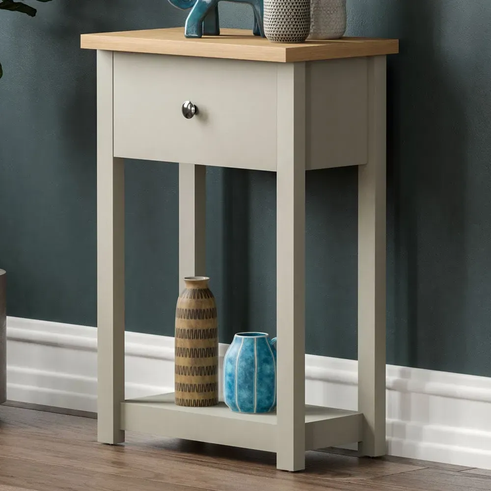 Arlington Single Drawer Console Table - Grey, Oak