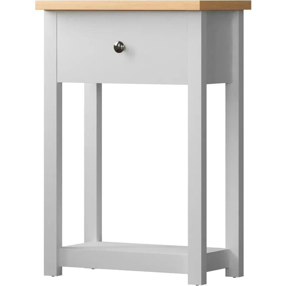 Arlington Single Drawer Console Table - White, Oak
