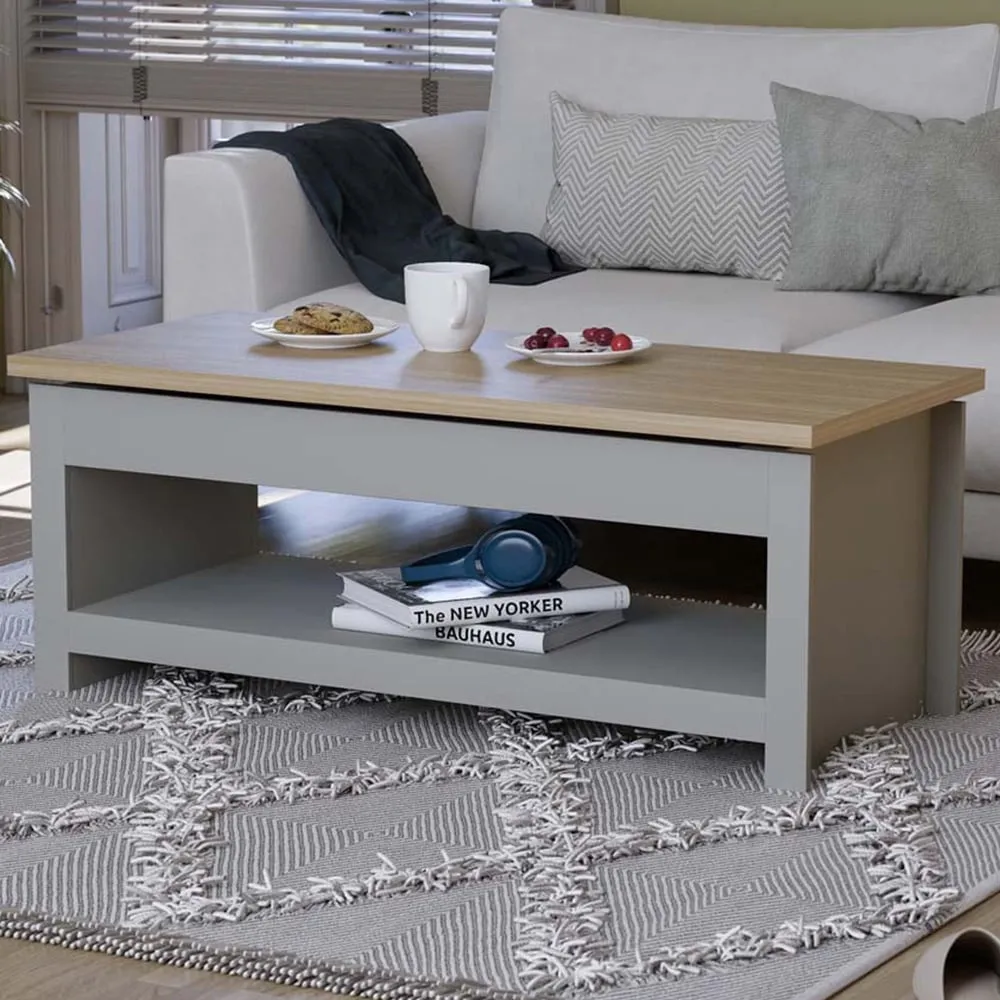 Arlington Sliding Top Coffee Table with Storage - Grey image