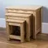 Ashton Pine Nest of Tables Set of 3 - Brown