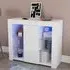 Azura Large Single Door Sideboard with LED - White