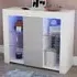 Azura Large Single Door Sideboard with LED - White, Grey