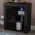 Azura Single Door Sideboard with LED - Black